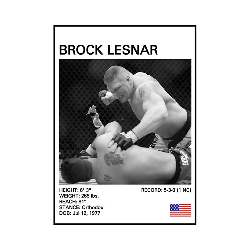 no frame Black and White Boxing Legends Canvas Poster Boxing Inspirational Canvas Painting Print Wall Art for Gym Bedroom Home