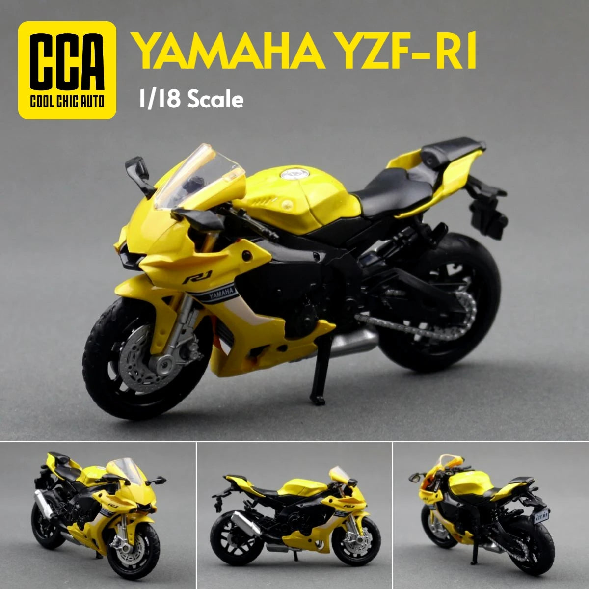 1/18 Yamaha YZF-R1 Toy Motorcycle Diecast Metal Miniature Vehicle Model 1:18 Super Racing Collection Gift for Children Boys Kid