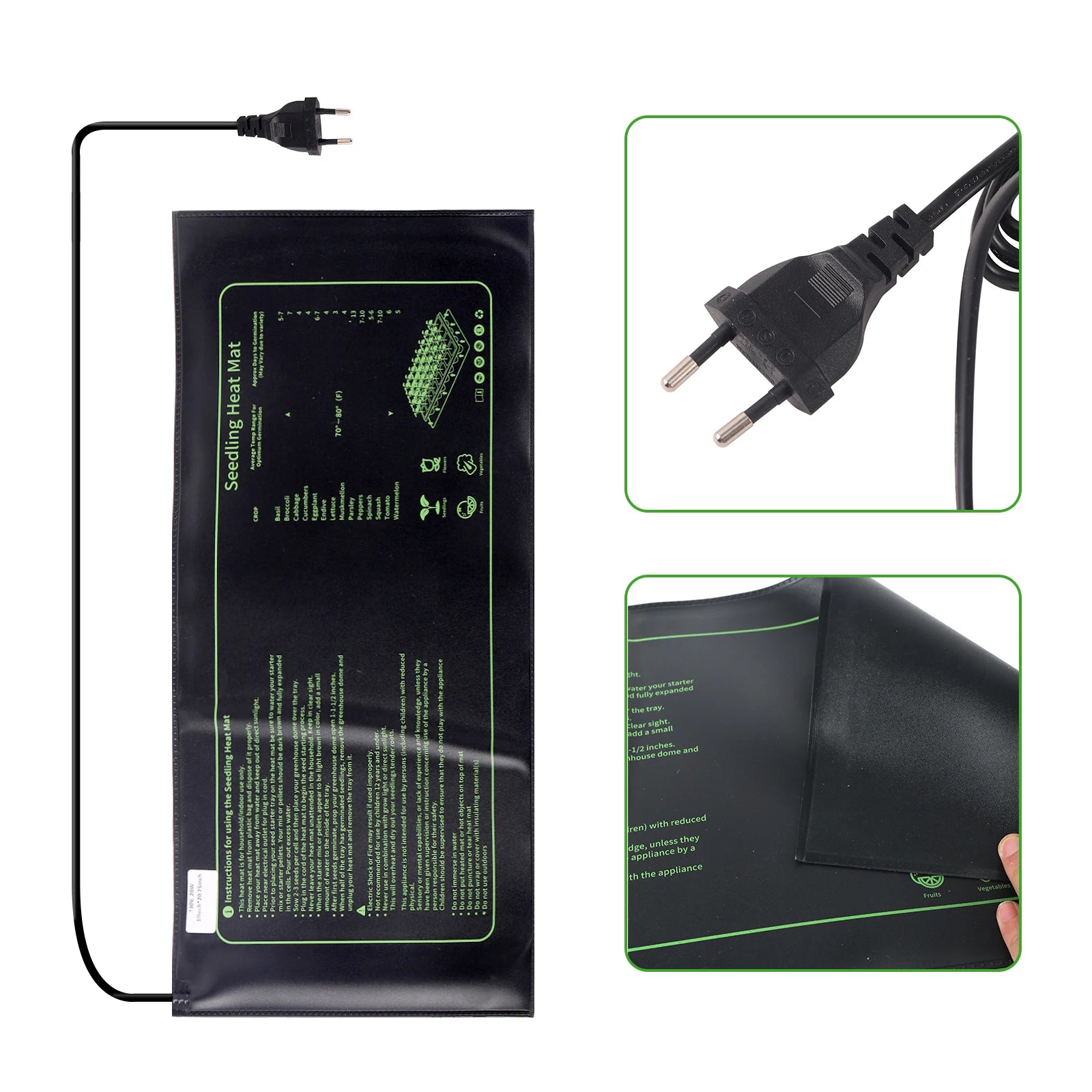 Seedling Heating Pad For Seed Starting And Plant Germination Inside The Seedling Heating Pad For Hydroponics Waterproof Eu Plug