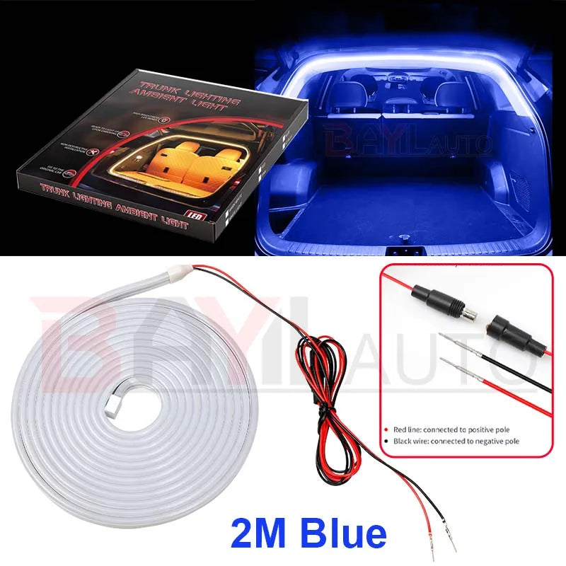 Universal Automatic Led Trunk Light Automatic Sensor Car Trunk Light Strip with Dynamic Flowing Illumination for Fit Easy