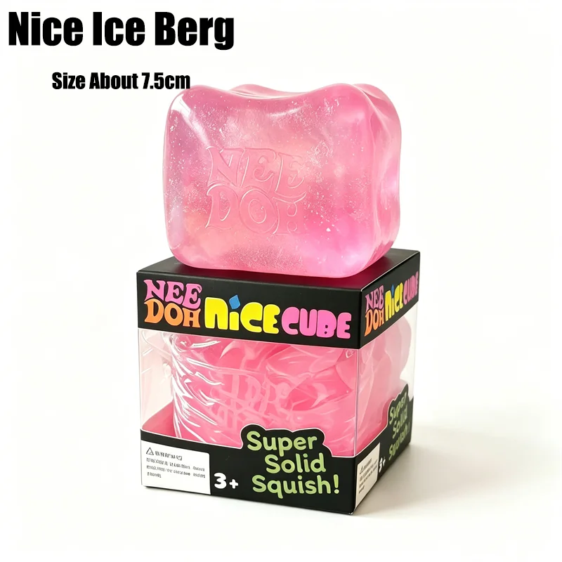 Needoh Nice Berg Giant Cube Sensory Toys Transparent Maltose Filler Hand Squeeze Soft Slow Rebound Vent Stress Reliever Desk Toy
