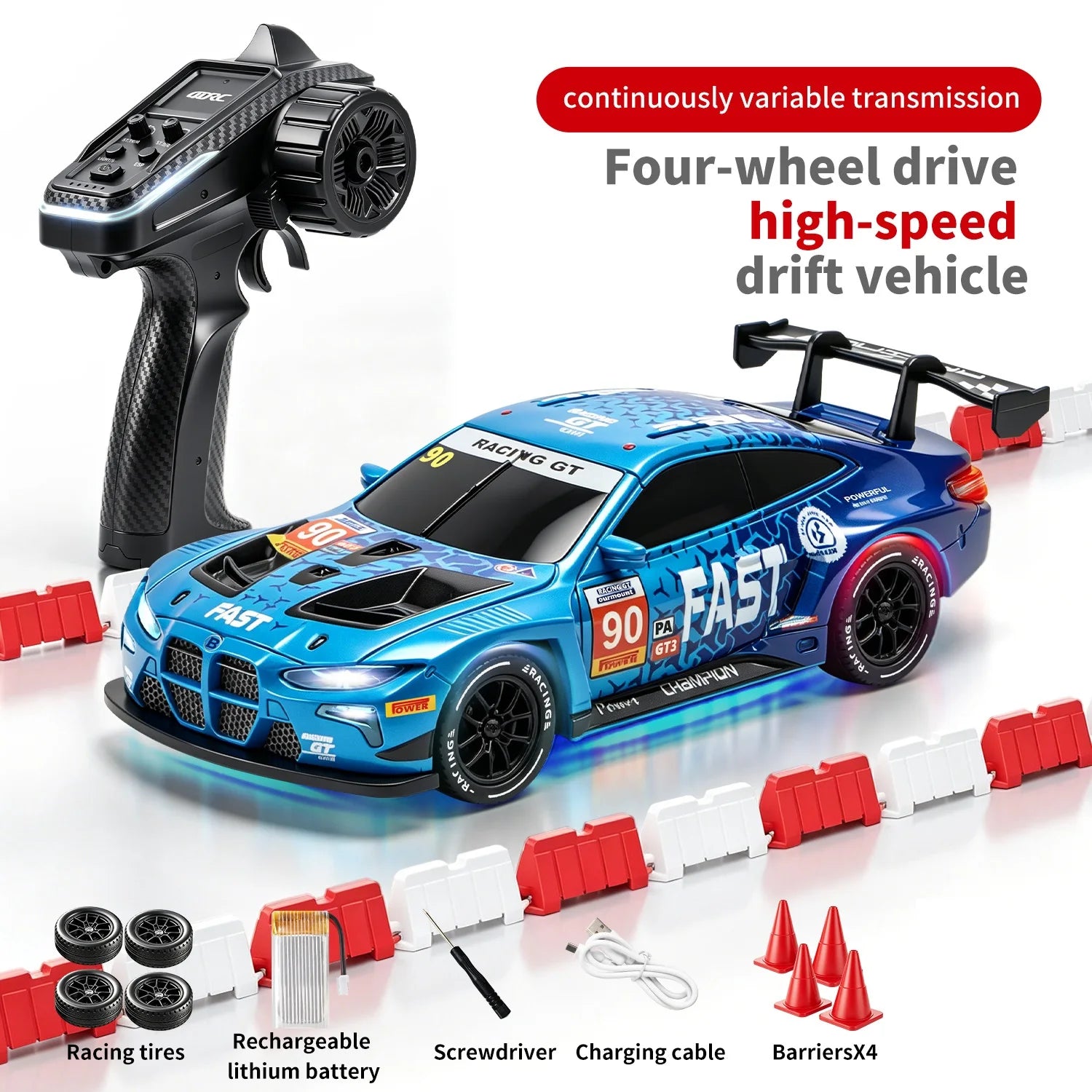4DRC 2.4G Full Scale Mini H6 Drift Remote Control Car with APP 4WD Racing 1:43 Children Toy Car Model