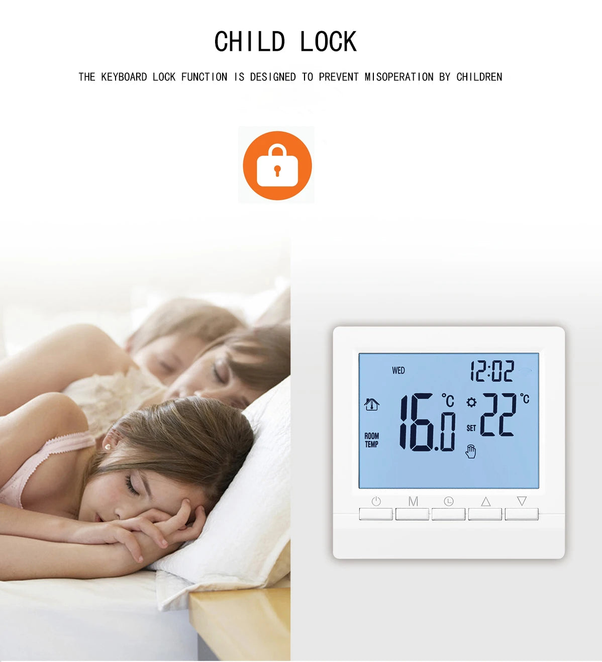 Take control of your home’s warmth with this digital thermostat—battery-powered and programmable for precise heating temperature management with your gas boiler!