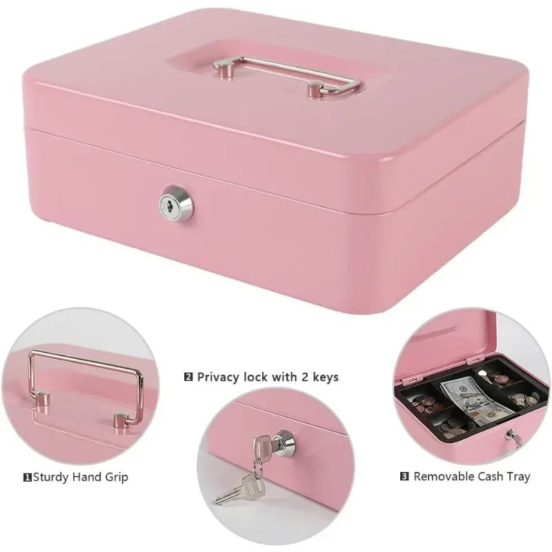 Protable Key Safe Box Key Locker Safe Home Shop Steel Safe Money Box Security Cash Box Storage Hidden Coin Money Jewellery
