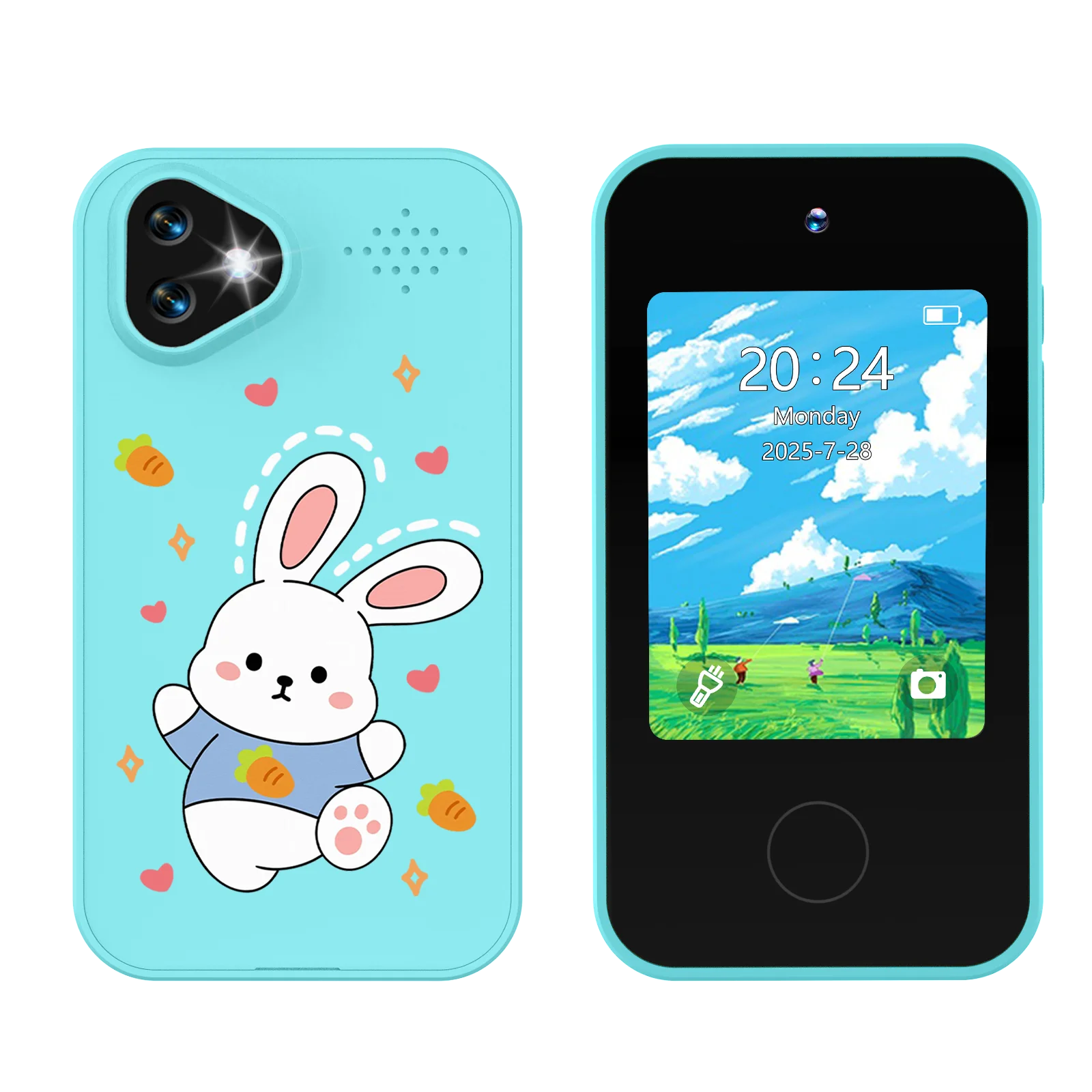 Kids Smart Phone Toy with Dual Camera Educational Games Music Player Safe Mode Best Birthday Gift HD 1080P Kids Camera Toys