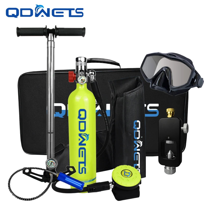 1L Scuba Diving Tank Professional Diving Equipment Underwater Breathing Scuba Tank Oxygen Cylinder 15-25 Minutes QDWETS