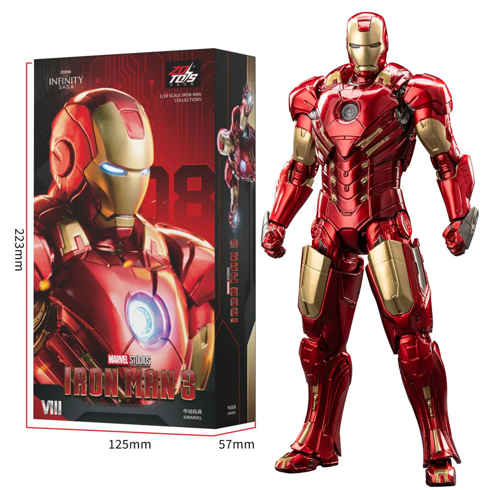ZD Toys Iron Man MK1 MK2 MK3 MK4 MK5 MK6 MK7 MK42 MK43 MK45 MK46 War Machine Movie Action Figure 7 Inches Adult Collectible Toys