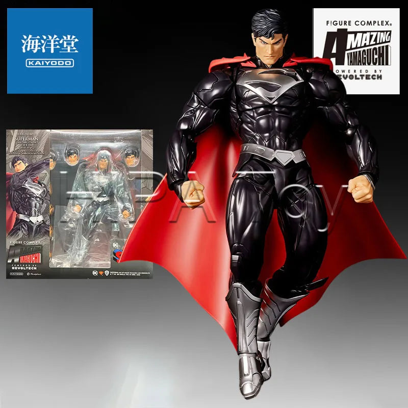 【In stock】HIPA Store Genuine Kaiyodo Amazing Yamaguchi Black Adam & Superman Highly Articulated DC Anime Action Figure Model