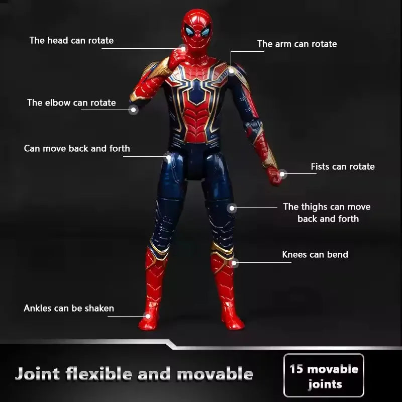 Marvel Action Figure Deformable Toy Iron Man MK3 Captain America Joints Mobility Head Shaped Statue Model Doll Toys Kids Gifts