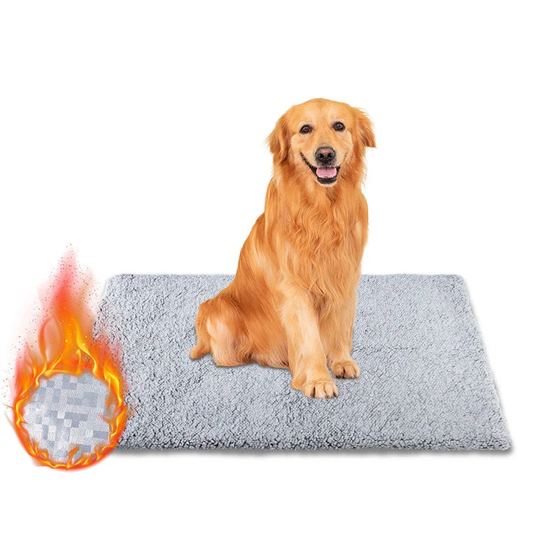 Pets Thermal Pad; Washable Self-Heating Cushion; Body Heat Reflective Warm Mat for Cats and Dogs
