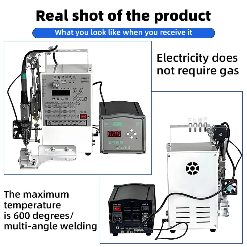 Top Automatic Tin Feeding Soldering Machine Foot-Operated Soldering Station Plug Circuit Board USB Welding Equipment Spot Welder