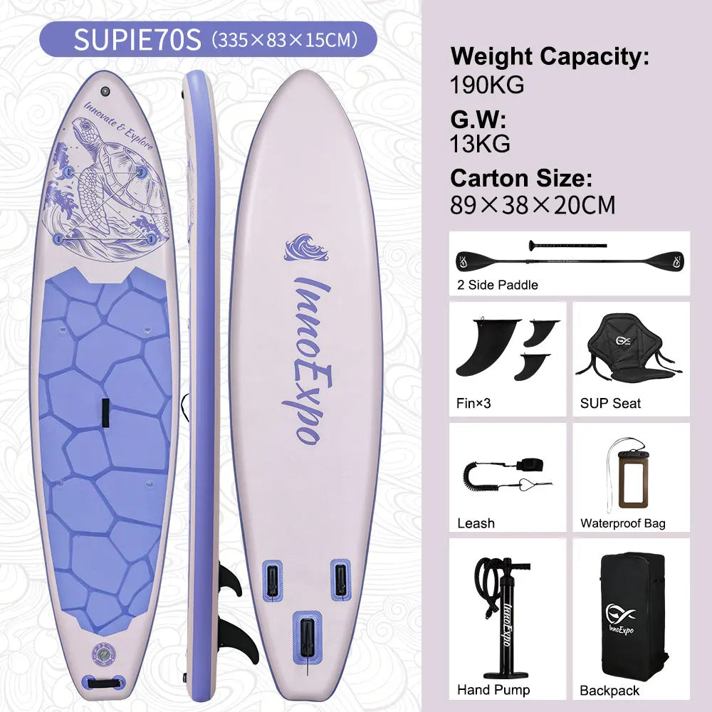 InnoExpo Stand Up Paddle Board Inflatable Surfboard Surf Sup Board Non-Slip Water Sport Paddleboard with Accessories