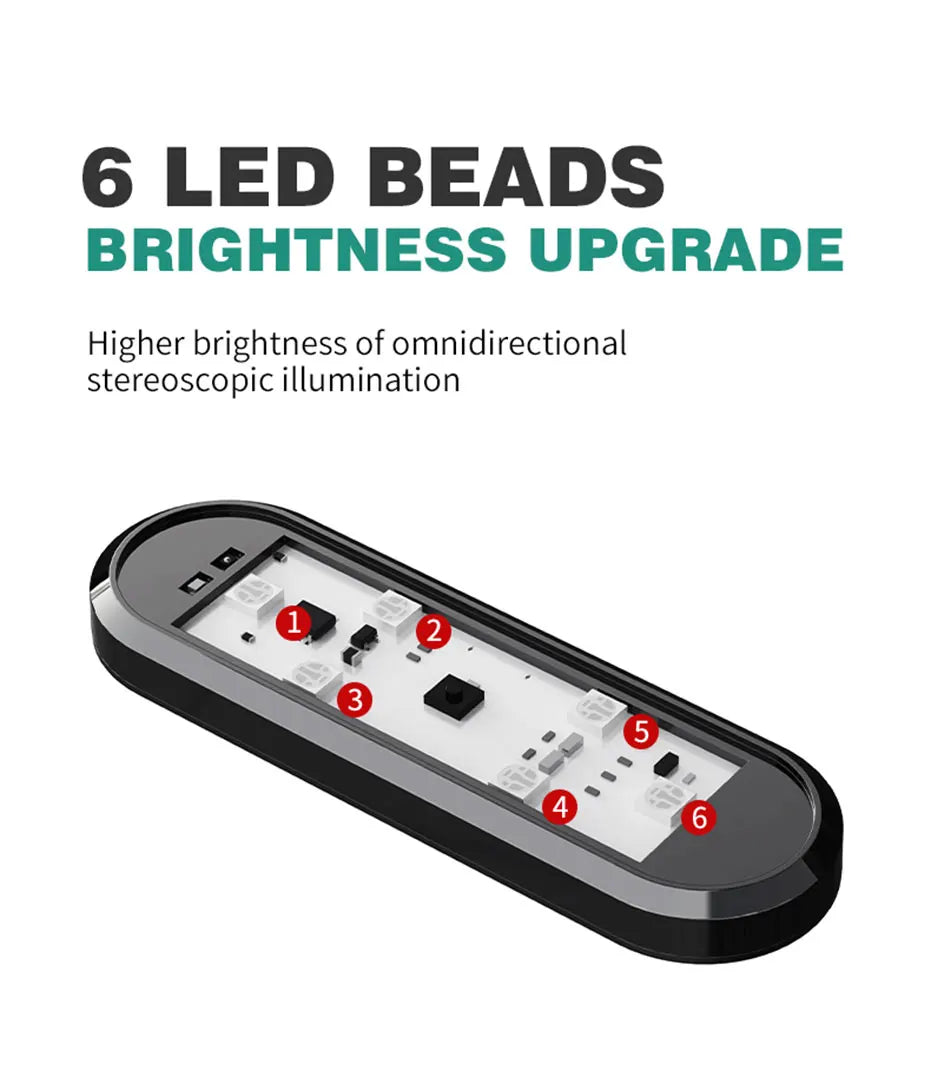 BLALION Car Door Lights LED Welcome Light Magnetic Control USB Charging Auto Open Door Safe Anti-collision Emergency Signal Lamp