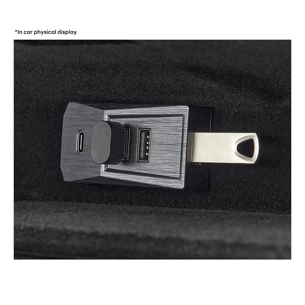 TESY Glovebox USB Hub For Tesla Model YL Y Juniper Launch Model 3 Highland Type-C Port Digital Splitter Docking Station