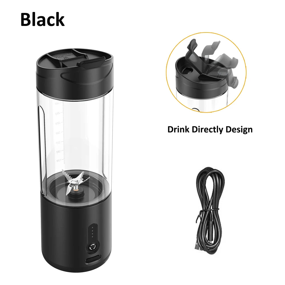 Portable Bottle Blender Electric Fresh Juice Blender Mini Fruit Juicer Blender Rechargeable Smoothie Mixer Juice Making Machine