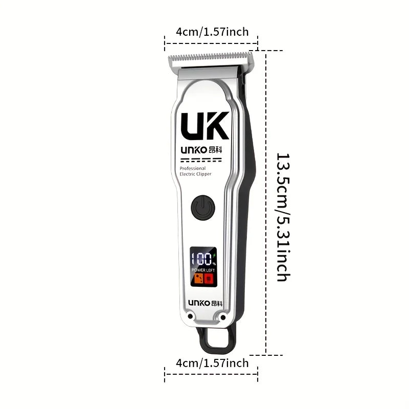 Professional T Blade Hair Clipper for Men Cordless Electric Trimmer LCD Display Beard Trimmer USB Rechargeable Barber Cutting Ma