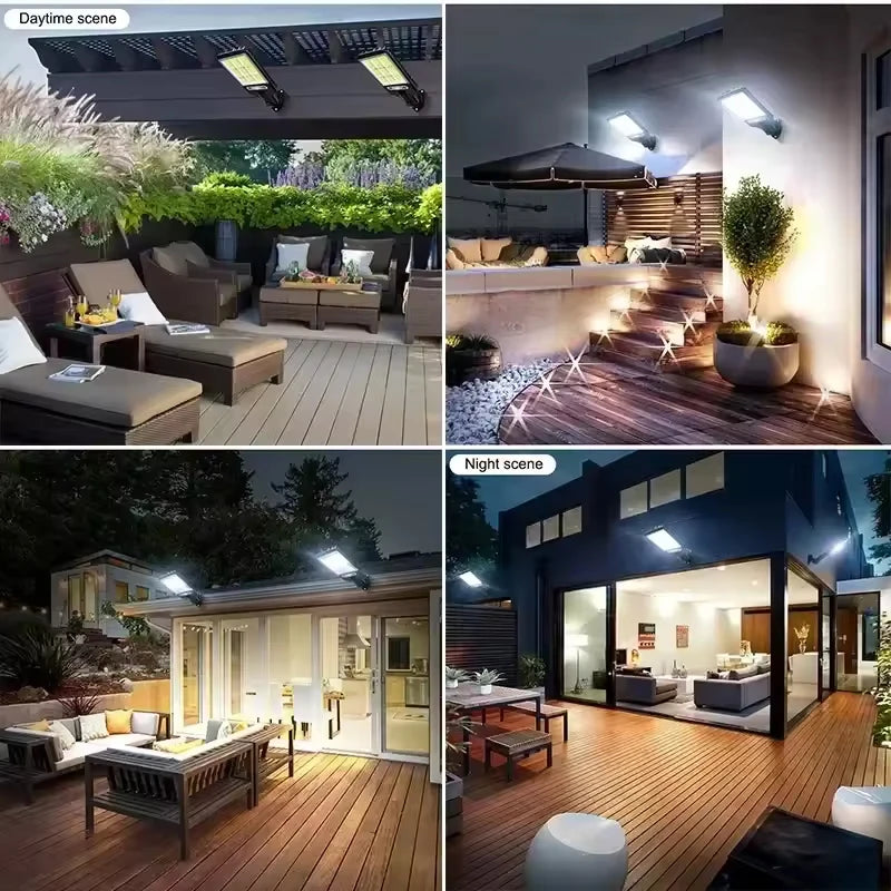 Illuminate your outdoor space with these stylish garden solar lamps. The wall-mounted lights provide a warm and inviting glow, perfect for enhancing your garden or outdoor area.