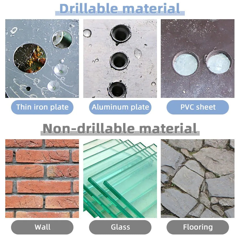 3Pcs  Straight Groove Step Drill Bit 3-12mm 4-12mm 4-20mm