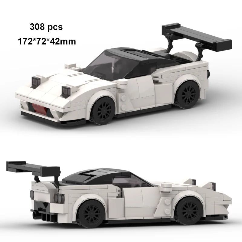 Technical Car Speed Racing Building Blocks Bricks Sets Sports Car MOC Garage City Vehicle Creative Toys For Kids