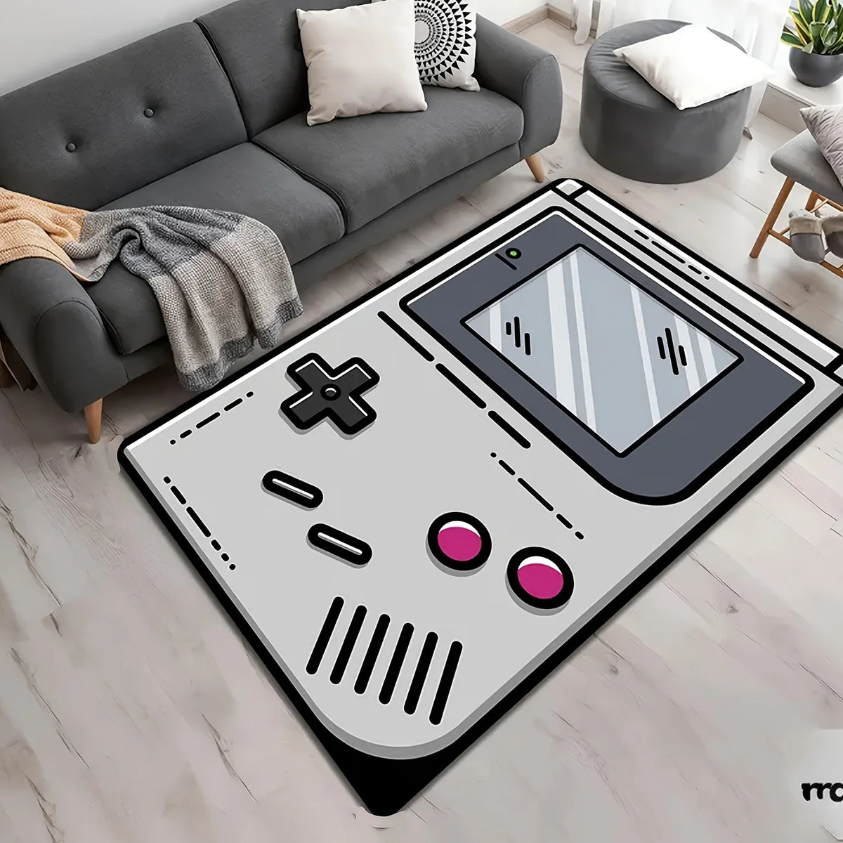 Retro Game Boy Carpet Mat Rug Home Decoration Vintage Gaming Console Area Rug Kids Bedroom Living Room Floor Mat Door Mat Rugs