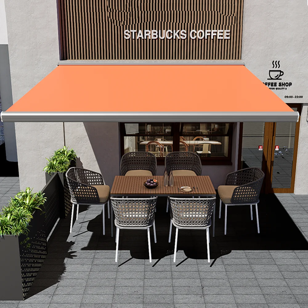 Retractable Awning Electric Awning Motorized Awning Full Cassette Awning Retractable Canopy Outdoor Awning Patio Awning