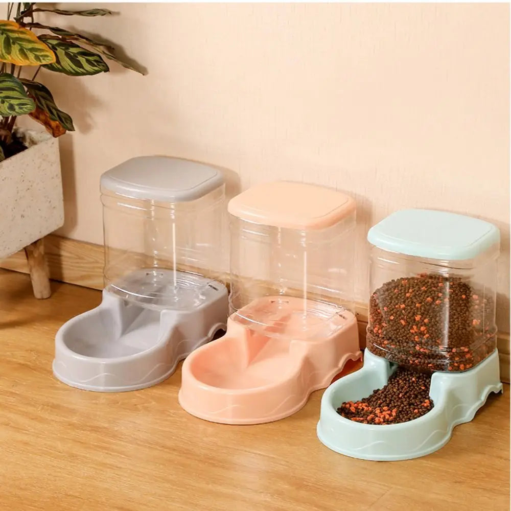Keep your pets happy and hydrated with this automatic pet feeder and water fountain combo—fresh food and water anytime!