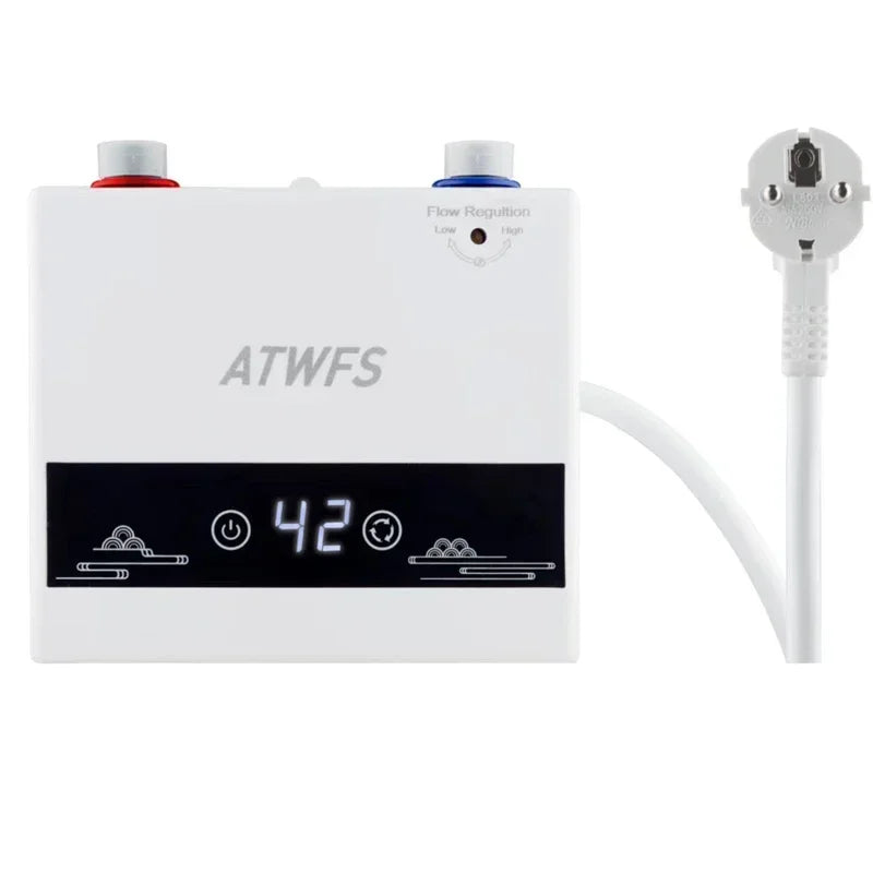 Enjoy quick and reliable hot water with this portable 220V 4600W instant water heater—perfect for bathroom showers and home kitchen heating!