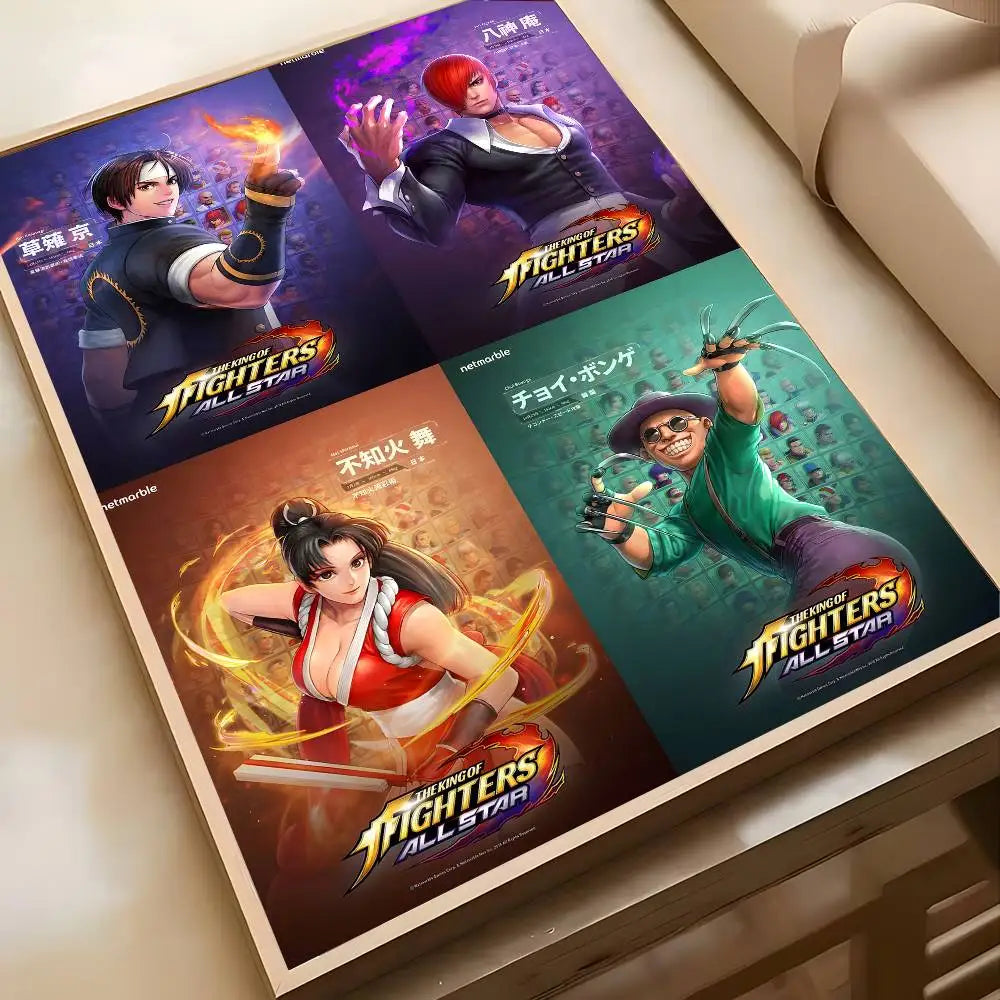 Game T-The King Of Fighters Poster High-definition Art Sticker Self Adhesive Waterproof Home Decoration