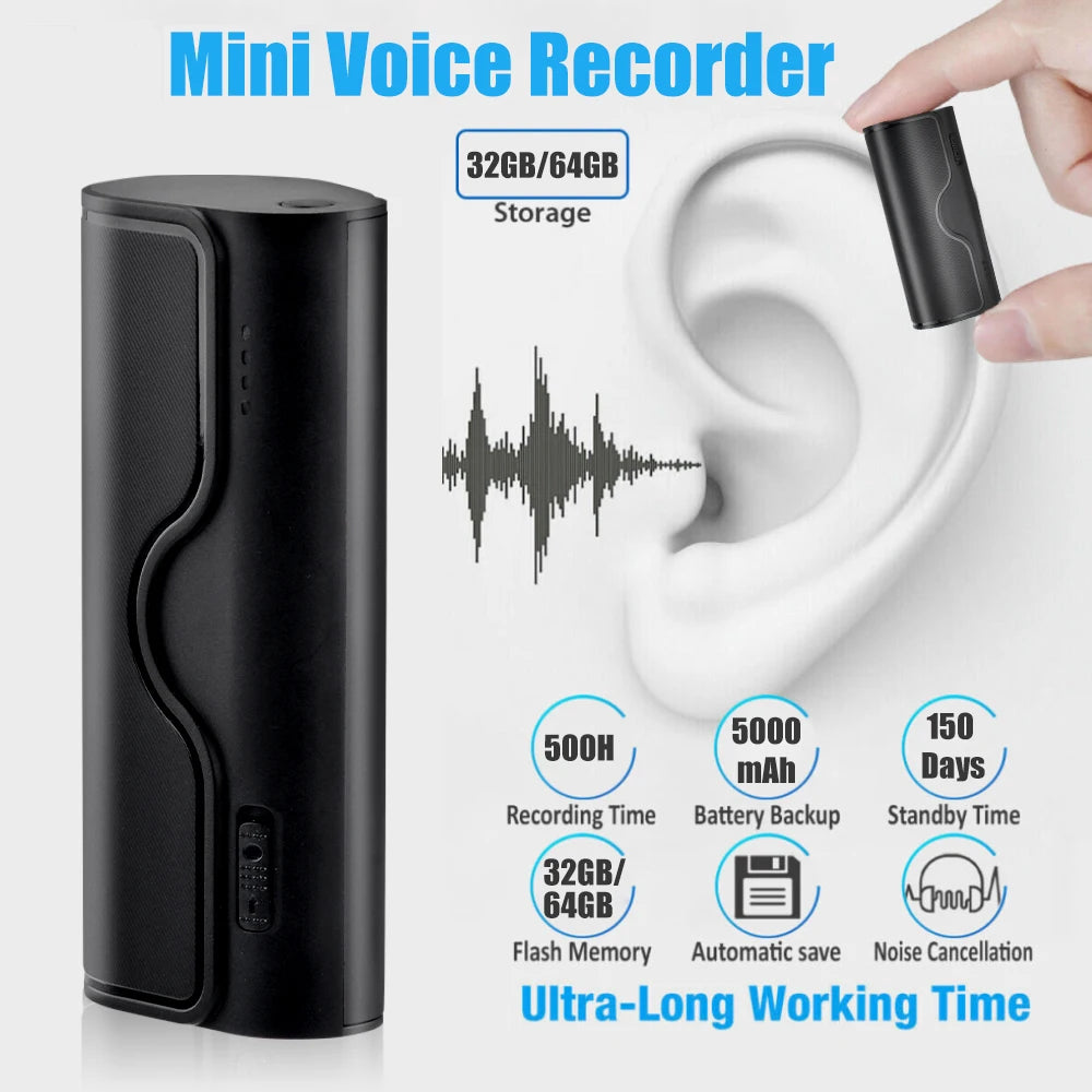 Professional Digital Voice Recorder Long Time Recording USBPen Noise Reduction Voice Activated Digital Audio Recorder MP3 Player