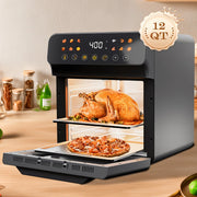 Large Capacity Air Fryer Visual Intelligent Fully Automatic Household Air Fryer Anti Scald Handle Suitable for Chicken And Fish