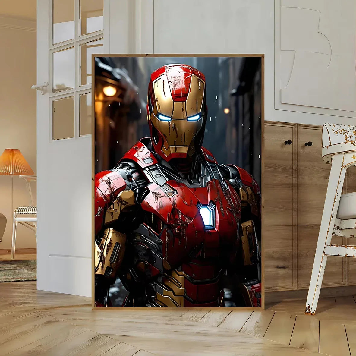1PC frameless, Paintings Avengers Poster Print Marvel Movie Figures Decor Iron Man Wall Art Canvas Painting Superhero Kid