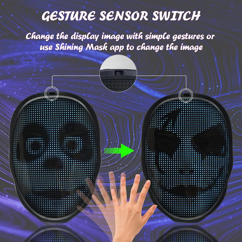 Led Mask with Bluetooth App Control