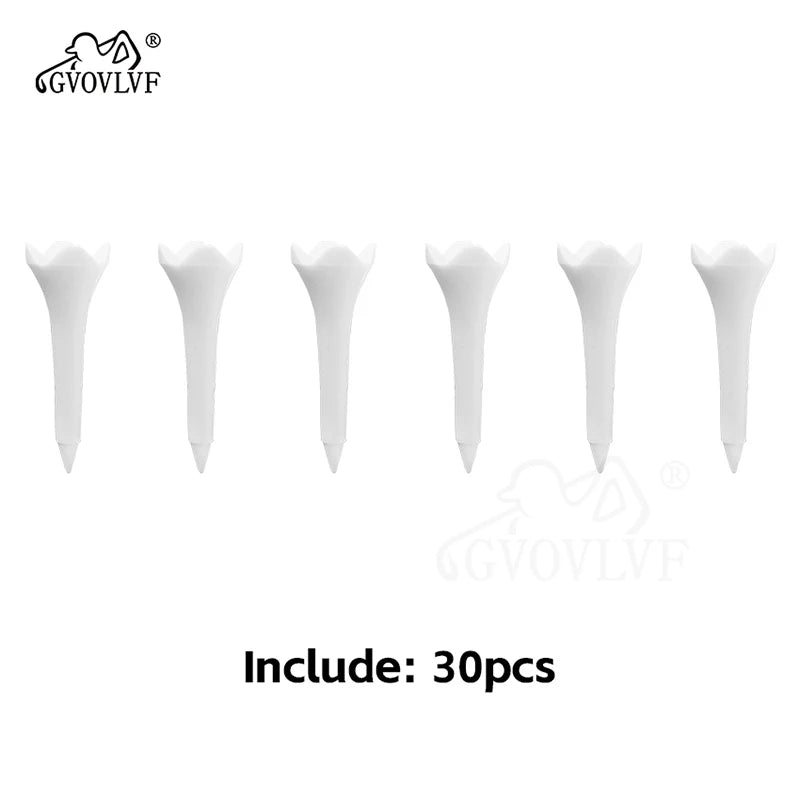 30pcs 38mm 83mm Length Professional Tee System Plastic Golf Tees Maximizing Performance Off The Tee Golf Accessories For Golfers