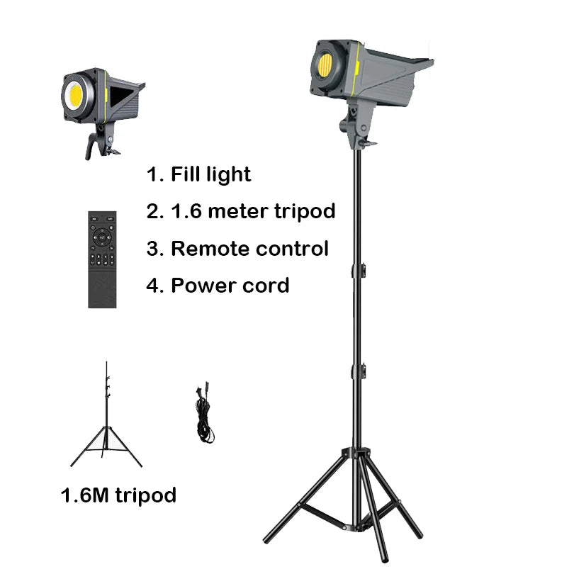 200w Photography Light Kit Light Box LED COB live Video Light Sun Fill light High Brightness CRI 95+ 2700-6500K 220V Dimmable