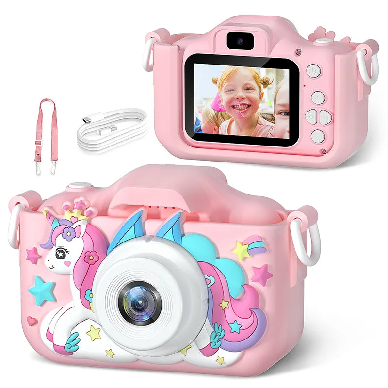Capture every moment with this 1080P HD children’s digital video camera—featuring a 2.0-inch screen, perfect for toddlers to explore photography and video!