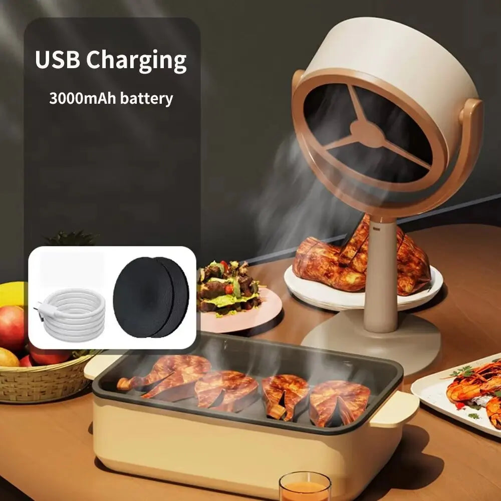 Portable Mini Air Purifier with 2 Replaceable Filters, Quiet Plug-In Smoke Fan for Smoking Indoors, Compact Desktop Air Purifier