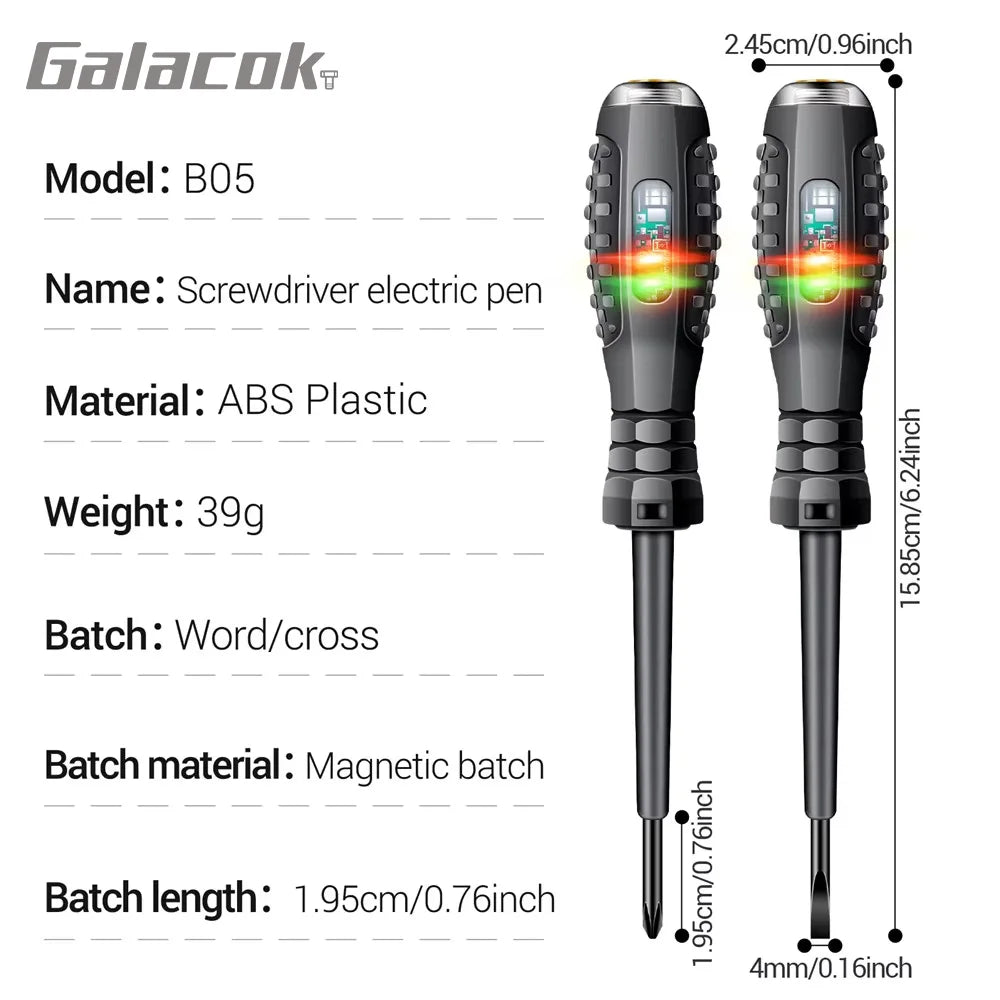 Quickly and safely test electrical circuits with this multifunctional electrician test screwdriver—AC non-contact induction pen for accurate voltage detection!