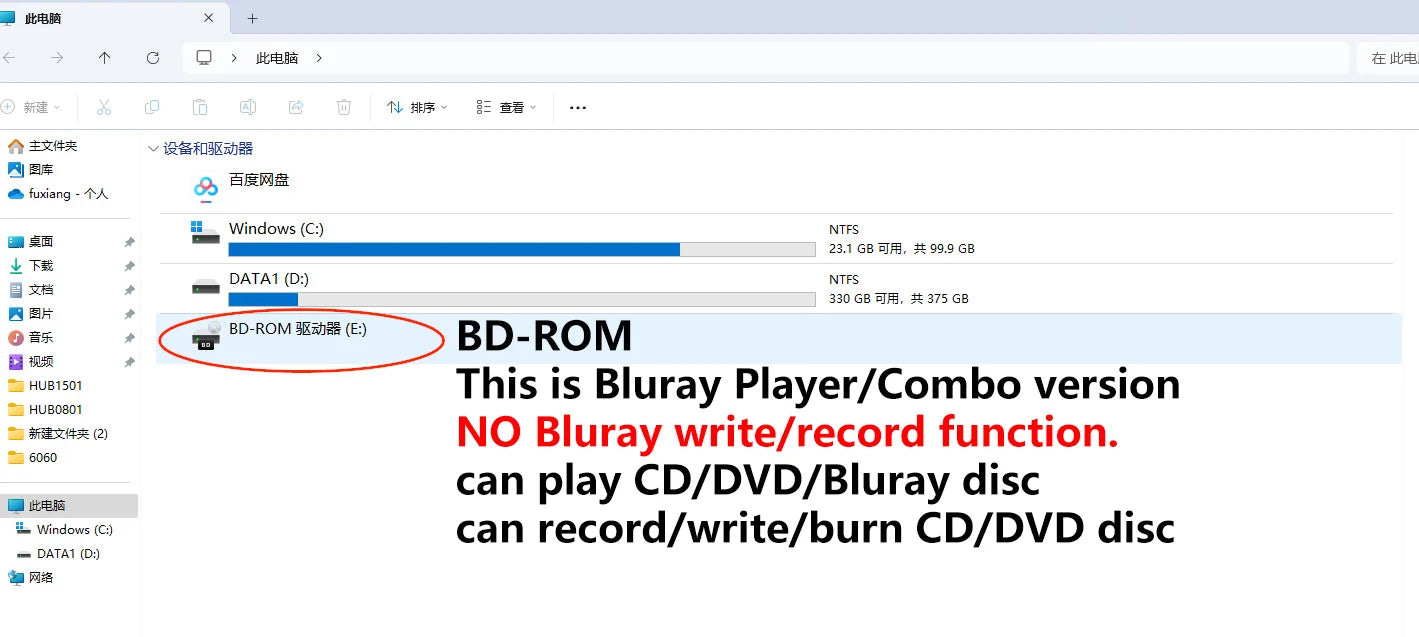 External USB3.0 Blu-Ray Reader Bluray Burner and Writer 3D BD-ROM Optical DVD Recorder BD-RE Bluray Play for Laptop/Desktop