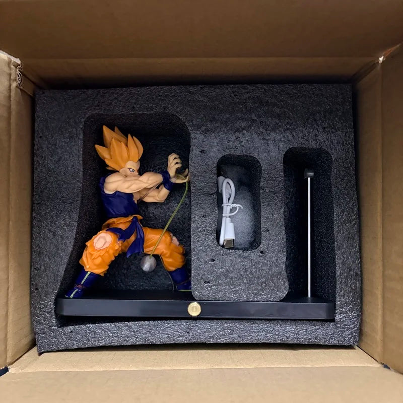 Anime Son Goku Kamehameha Night Light Figures Desktop Touch Control Lamp Rechargeable Night Lamp Figures with Cotton