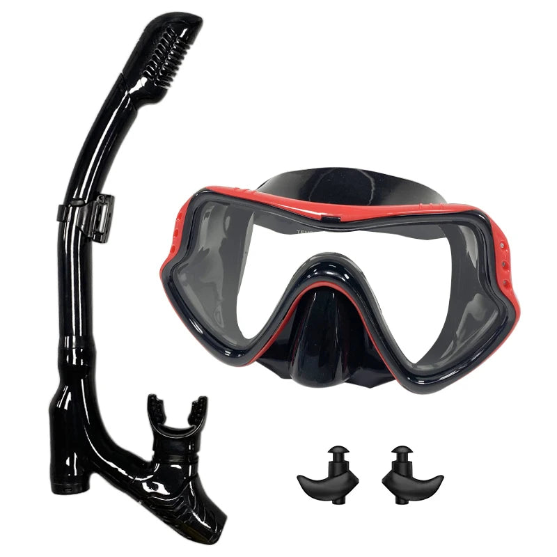 QYQ Diving Mask Professional Snorkel Diving Mask and Snorkels Goggles Glasses Diving Swimming Easy Breath Tube Set Snorkel Mask