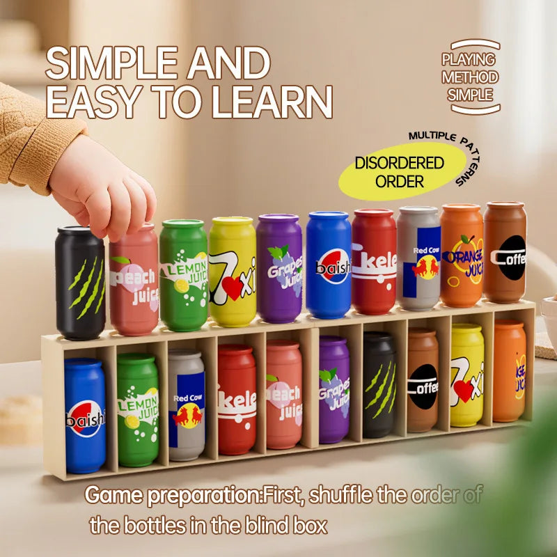 Children's Fun Beverages Color Match Toys Guessing Fun Memory Training Interactive Board Game Early Puzzle Toys Kids Gifts