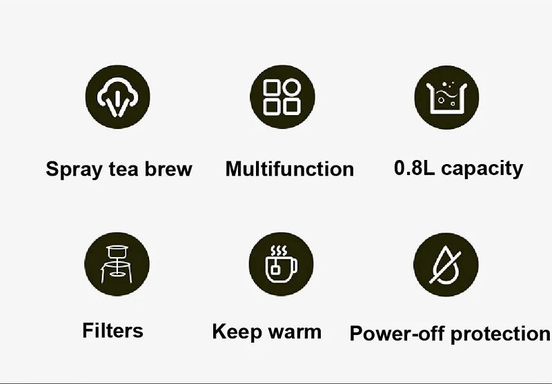 110V 220V Multifunctional Portable Tea Maker Home Health Pot Automatic Insulation Glass Steam Flower Teapot Heating Pot 800ml