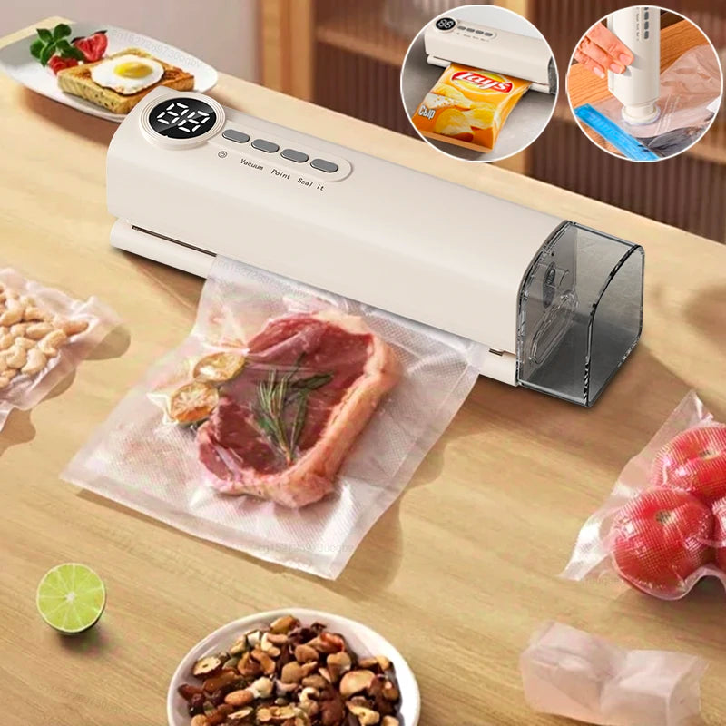 Food Vacuum Sealer Vacuum Packaging Machine Automatic Household Plastic Bag Sealer Food Vacuum Sealing Machine with Sealing Bags