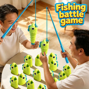 2 Player Competitive Fishing Game with Telescoping Rods, Stretchable Fish Catch Battle Toy, Family Interactive Entertainment Toy