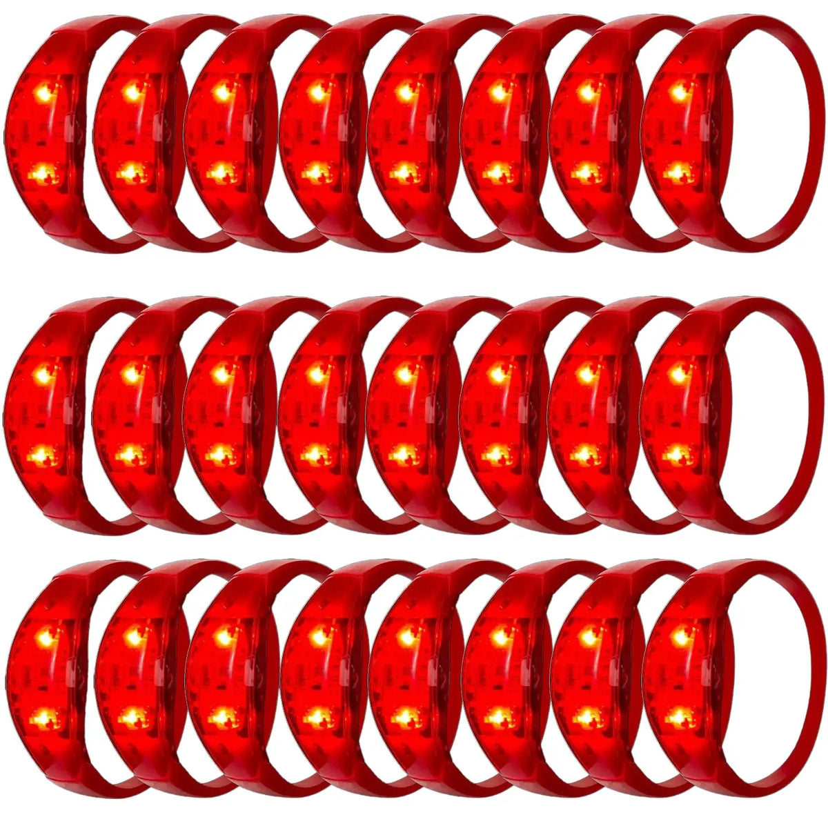 10-300PC LED Glow Bracelets Sound Activated Flashing Light Up Bracelet Luminous Bracelet for New Years Eve Music Control Concert