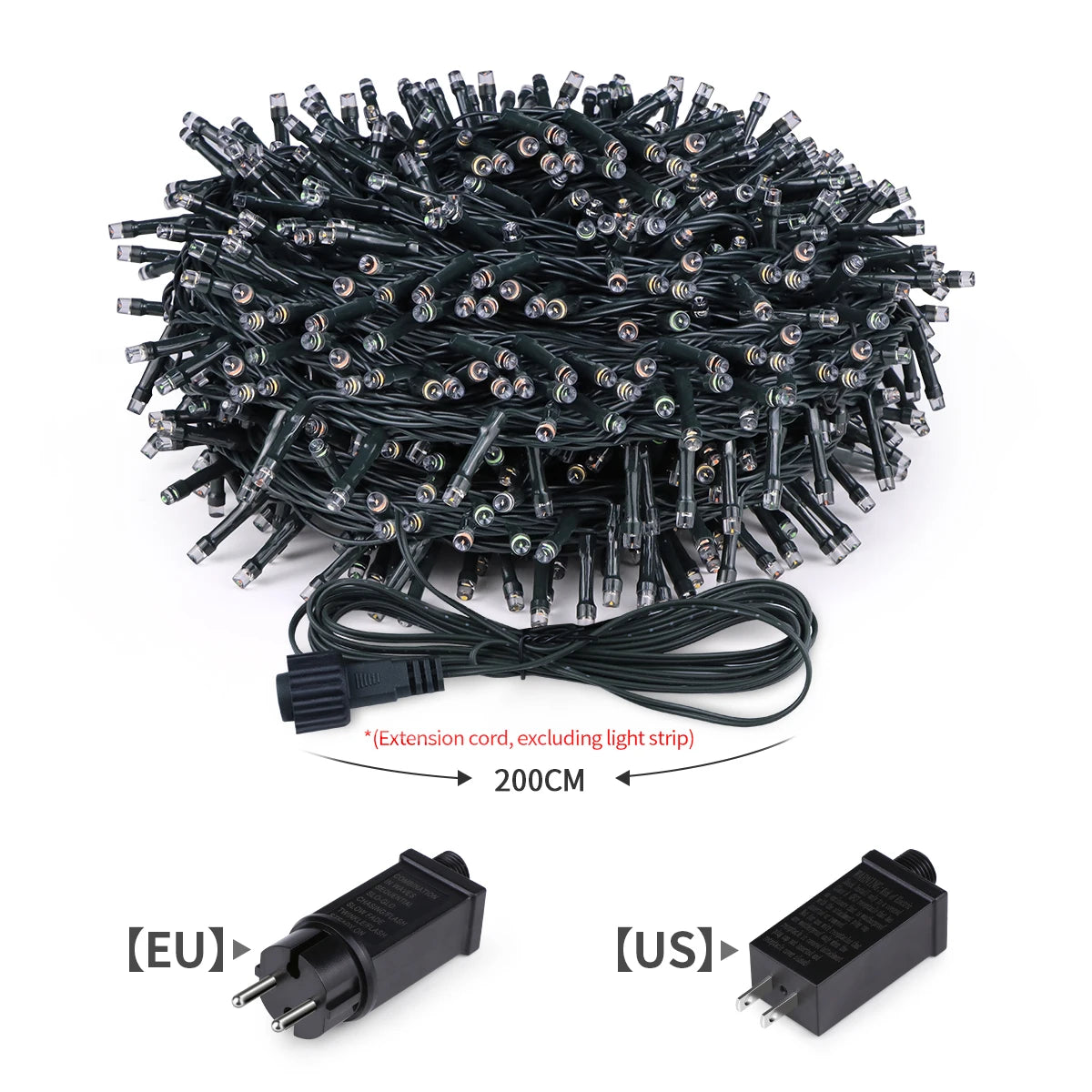 Outdoor Lights Garland 220V 110V US EU Plug Led String Light Waterproof Christmas Garden Wedding Decoration Xmas Light 10m -100m
