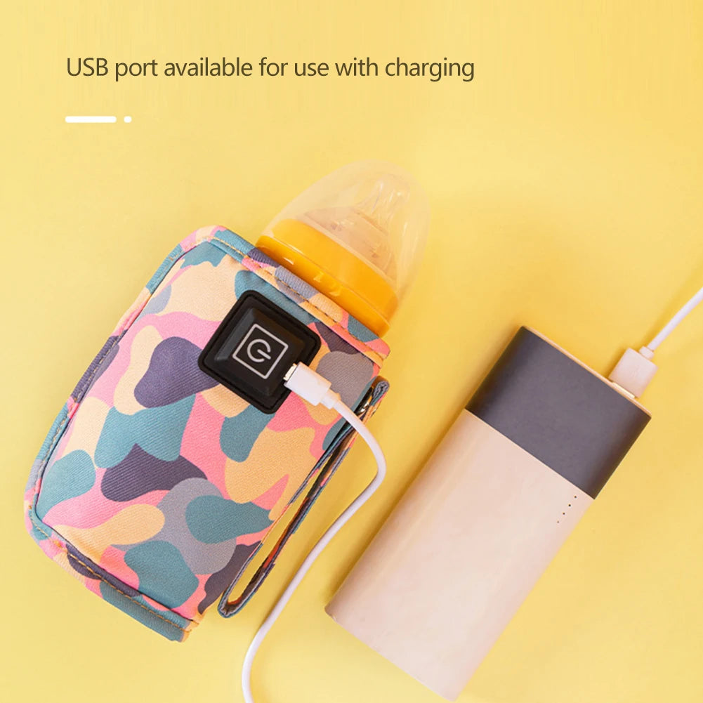 Keep your baby’s bottle warm on-the-go with this USB-powered portable bottle warmer—perfect for heating baby milk anytime, anywhere!