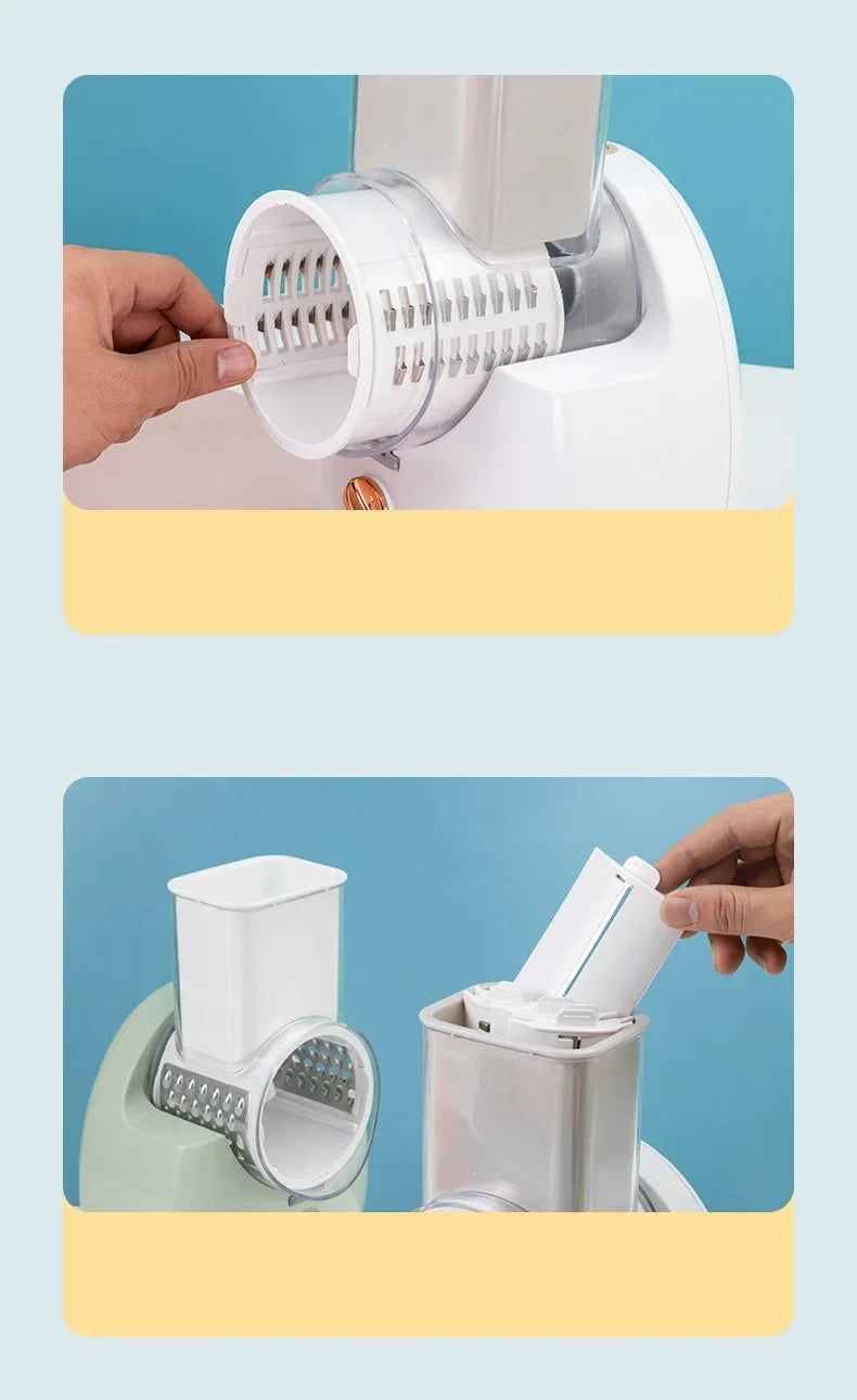 Vegetable Cutter 1PC Multifunctional Home Kitchen Electric Vegetable Cutter Vegetable Slicer Shredder Automatic