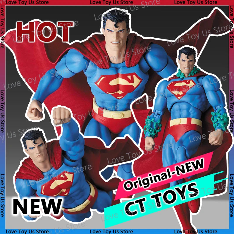 CT Toys Superman MAFEX 117 1/12 DC Superman Hush Figure Anime Action Figure Ornament PVC Statue Collectible Model Toys Gift