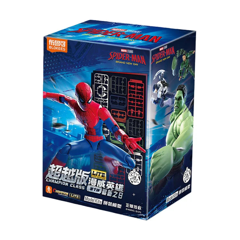 BLOKEES Spider-Man: Brand New Day‌ Gwen Stacy Venom‌ Doctor Octopus Miles Morales Hulk Anime Figure Model Blind Box Toys Gifts